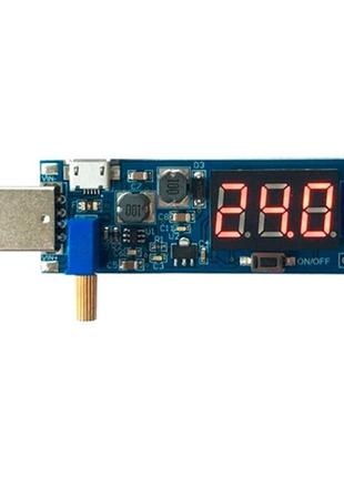 Перетворювач напруги dc-dc універсальний 3.5-12в - 1.2-24в usb вольтметр