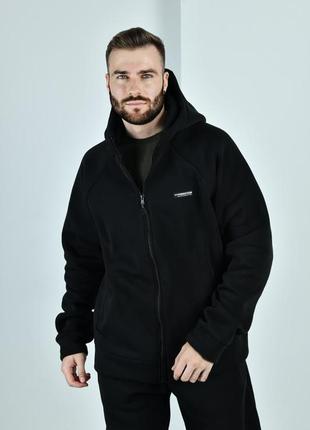 Зимовий чоловічий спортивний костюм на флісі великого розміру