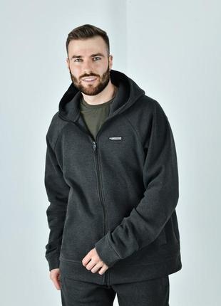 Зимовий чоловічий спортивний костюм на флісі великого розміру