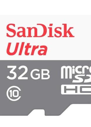 Карта памяті microsdxc sandisk ultra 32gb class 10 a1 (100mb/s) +adaptersd sdsqunr-032g-gn3ma