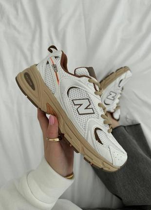 Кроссовки new balance 530 white beige brown