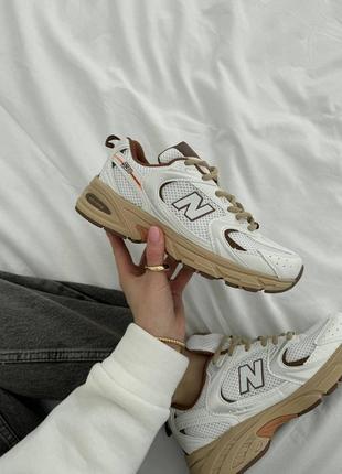 Кроссовки new balance 530 white beige brown