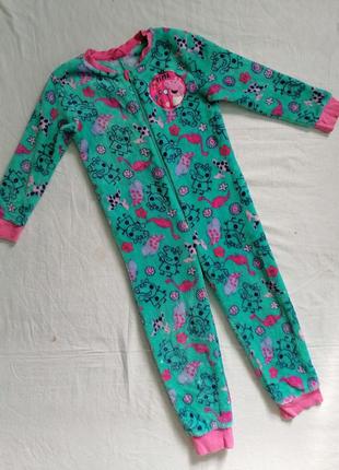 Теплый детский ромпер, слип, комбинезон, пижама на девочку