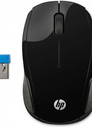 Мышка беспроводная hp 200 для правой и левой руки 3кн 1000dpi black (x6w31aa)