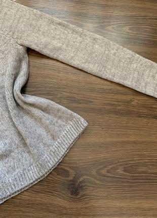 Серый вязаный свитер с надписью размер xs s m new look3 фото