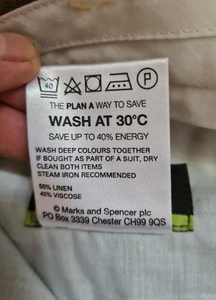 Мужские новые брюки лён/вискоза marks & spenser р.36 -. xl, р. 505 фото