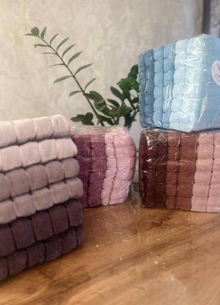 Шикарные махровые полотенца набор 6 шт плотный ворс