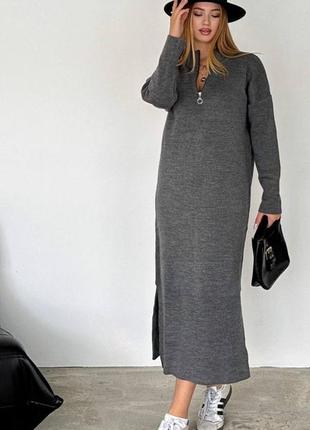 Тепла вʼязана довга сукня виробництво турція