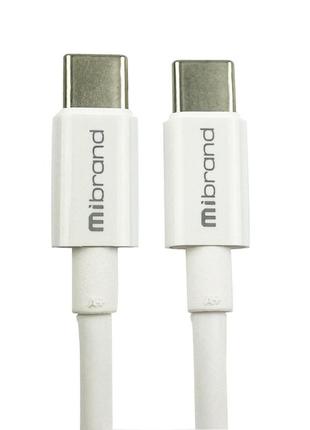 Кабель charge\otg mibrand mi-15 type-c to type-c 5a 1m white(midc/17ttw)
