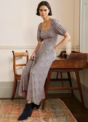 Шикарна натуральна трикотажна сукня – міді максі з об'ємними рукавами кишенями/довге плаття .батал1 фото