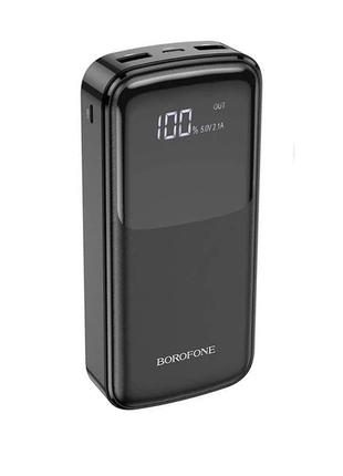 Повербанк power bank умб портативний зарядний borofone mike bj17a 20000mah 2xusb type-c 2.1a чорний