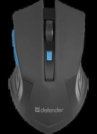 Мишка defender accura mm-275 бездротова 6кн до 1600dpi чорно-синій