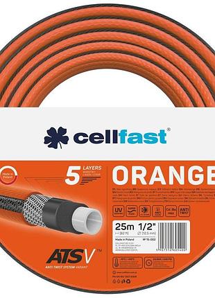 Садовый шланг cellfast orange 15-002 1/2" 5 слоев 25м.