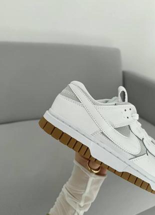 Кожаные кроссовки nike air dunk low jumbo white2 фото