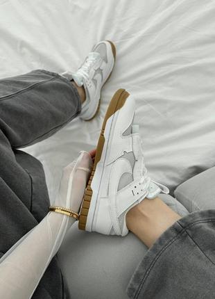 Кожаные кроссовки nike air dunk low jumbo white5 фото