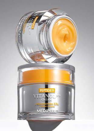 Medi-peel peptide 9 vitanol cream pro крем з пептидами, ніацинамідом та комплексом вітамінів2 фото