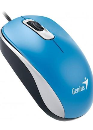 Мышь компьютерная genius dx-110-31010116103 проводная/usb/1200 dpi голубой