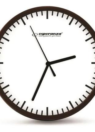 Годинник настінний esperanza wall clock budapest white 20см (ehc010w)