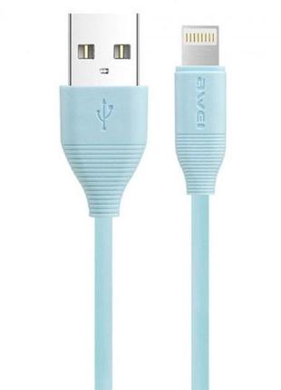 Кабель lightning awei cl-93 для iphone 1m blue