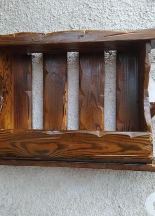 Винная полка "под старину" №4 мини бар, полка для вина