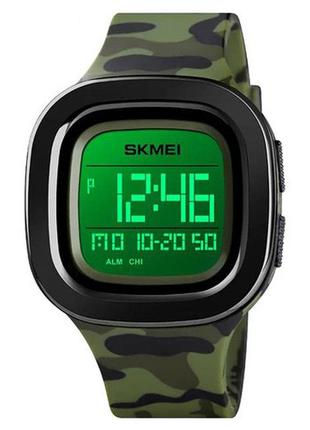 Наручные часы с подсветкой skmei 1580cmgn 5 atm 43 мм black/camouflage