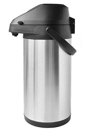 Термос с насосом stenson mt-0690 серебряный 3,5л