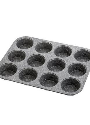 Форма для випічки кексів empire em8153 з гранітним антипригарним покриттям на 12 шт 35х27х3см