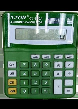 Калькулятор clton cl-800a настольный 8-разрядный green