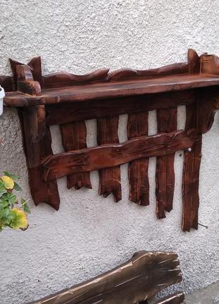 Вешалка из дерева под старину №2 ( деревянная, для одежды