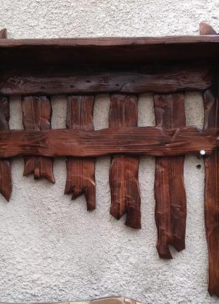 Вешалка из дерева под старину №2 ( деревянная, для одежды