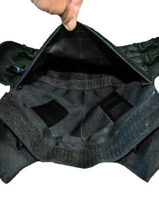Плитоноска с установкой боковой и кевларовой защиты kirasa ki101 черный3 фото