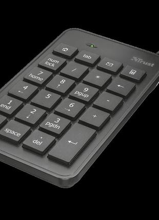 Клавиатура цифровая trust xalas usb numeric keypad 22221 проводная черный