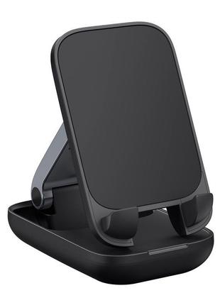 Тримач для телефонів та планшетів baseus b10551500111-00 seashell series folding phone stand black