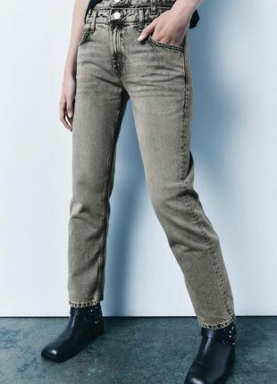 Джинси trf straight-leg від zara, розмір xs