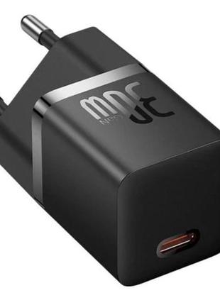 Сетевое зарядное устройство для адаптера baseus ccgn070401 gan5 fast charger 1c 30w black