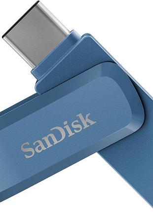 Флеш-накопичувач sandisk ultra dual drive go 64 гб usb type-c синій