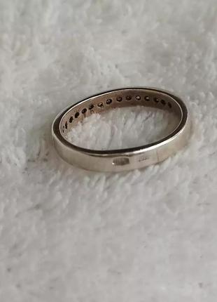 Новое серебряное кольцо " дорожка с фионитами"4 фото