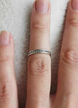 Новое серебряное кольцо " дорожка с фионитами"2 фото