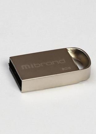 Usb флеш-накопичувач, флешка  flash mibrand  usb 2.0 lynx 8gb silver mi2.0/ly8m2s