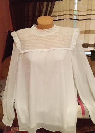 Вишукана біла блуза f-1