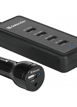 Автомобильное зарядное устройство для defender aca-02 83568 5xusb 45w 5v/2,4