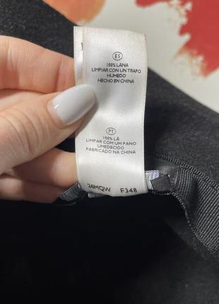 Черная шляпа с лентой из шерсти8 фото