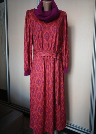 Оранжево - фиолетовое платье - гольф