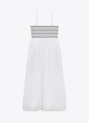 Комбінована поплінова сукня від zara, розмір xs-s*4 фото