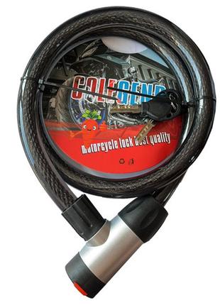 Замок тросовый велосипедный kihuu 8180 2.2x120см 2 ключа