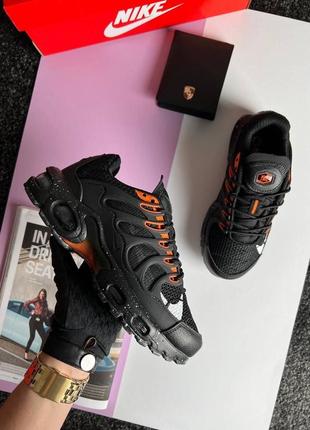 🌸женские кроссовки nike air max terrascape plus black white orange найк / демисезонные, весенние, летние, осенние / текстиль / черные, белые