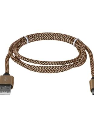 Кабель usb am-type-c m defender 87812 09-03t pro 1м золотистый