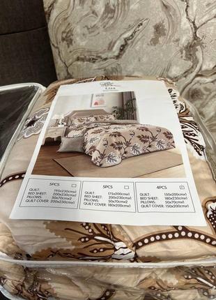 Постільні набори з ковдрою ковдра утеплена на синтепоні 175/200 простирадло 200/230...