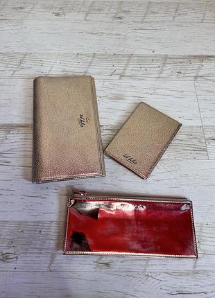 Кожаное портмоне для документов органайзер траволхолдер ted baker