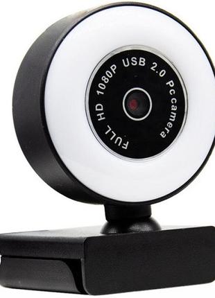 Веб-камера okey wb230 fhd 1920x1080 led подсветка usb2.0 black